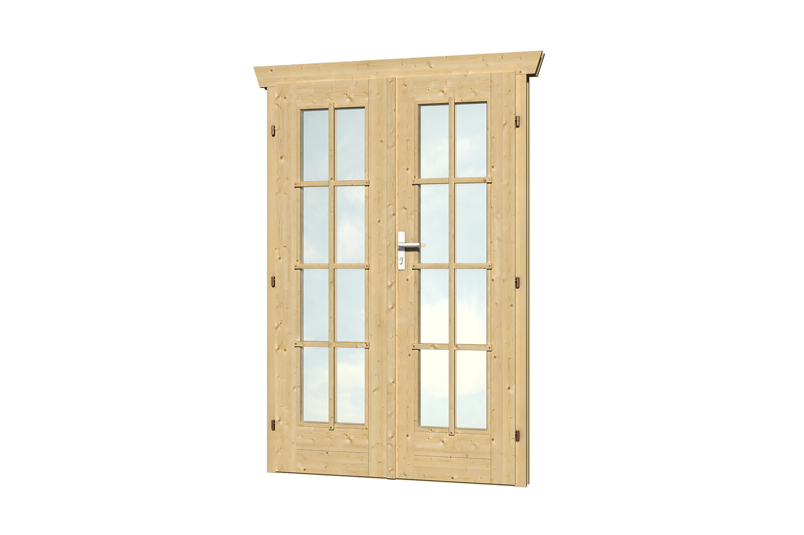 Doppeltür BxH 117,5 x 186,5 cm, vollverglast für 45 mm Häuser