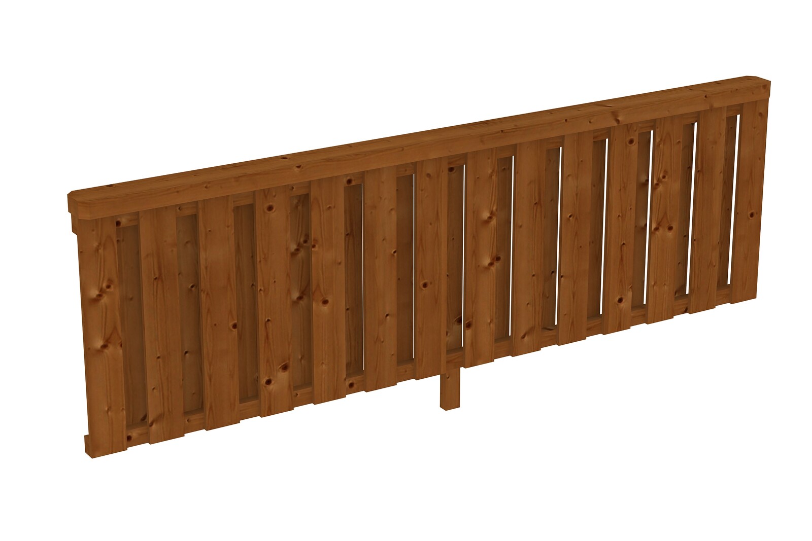 Balustrade siding 270 x 84 cm, douglas fir, colour pre-treated in walnut
