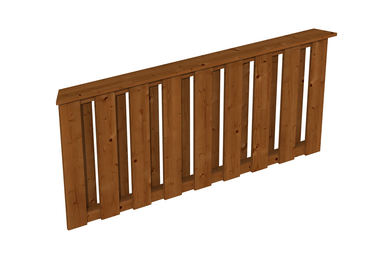Balustrade siding 180 x 84 cm, Colmar 3, colour pre-treated in walnut