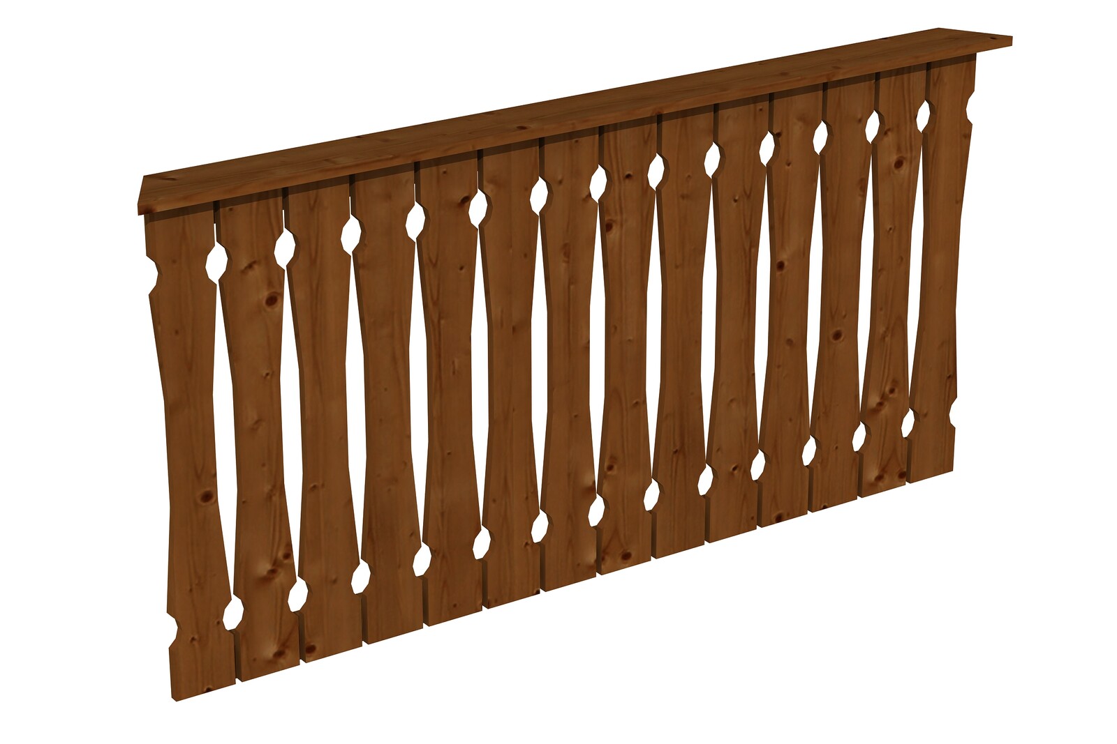 Pažení z bednění balkonu 180 x 96 cm, NANCY 3, lazura ořech