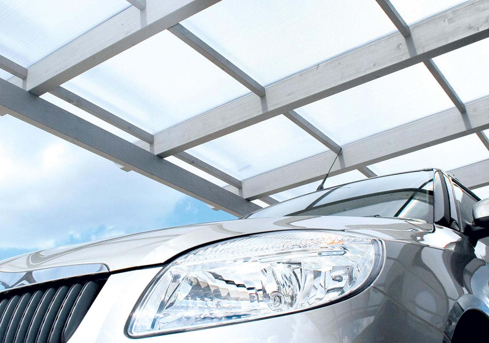 Carport Odenwald 640 x 541 cm, natur