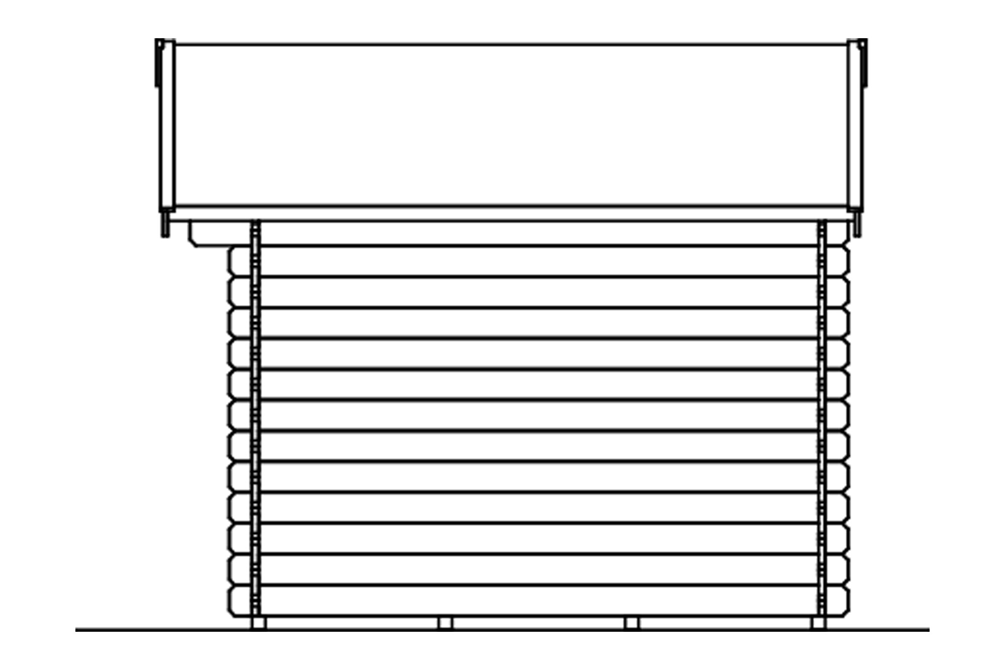 Gartenhaus Palma 2, 250 x 250 cm, natur