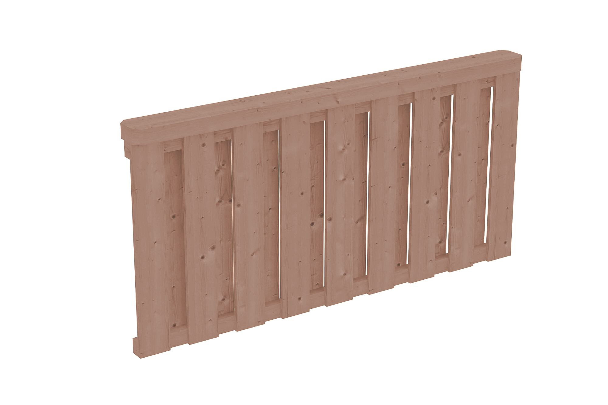 Brüstung Deckelschalung 170 x 84 cm, Douglasie, natur