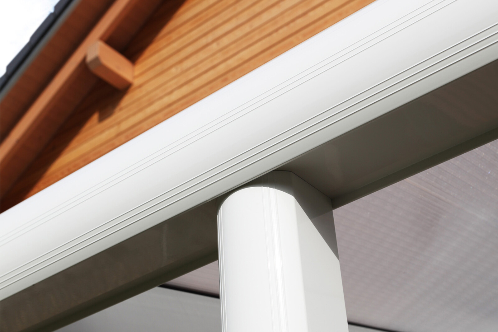 Terrassenüberdachung Garda 434 x 257 cm, Aluminium, weiß