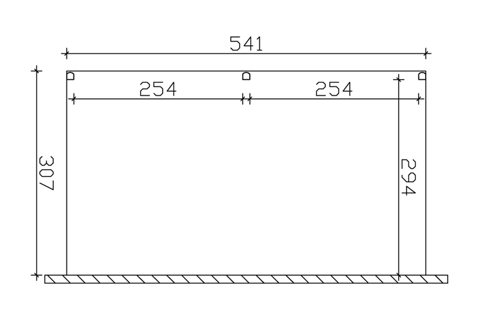 Terrassenüberdachung Monza 541 x 307 cm, Aluminium, anthrazit