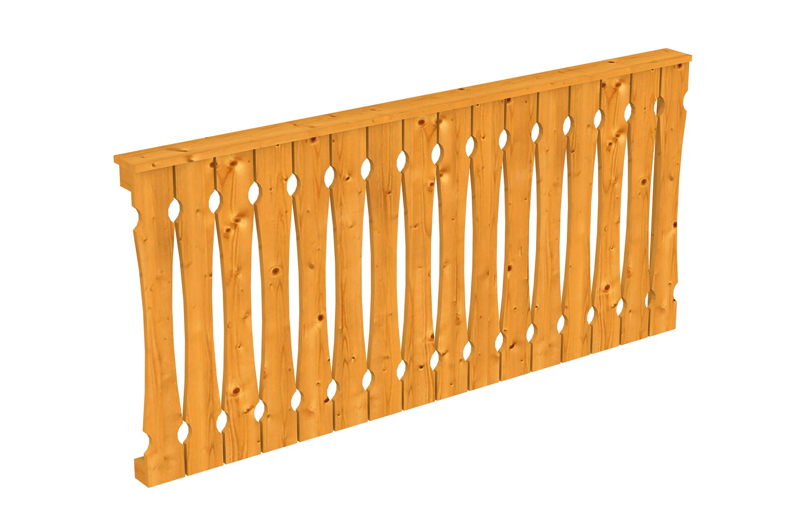 Brüstung Balkonschalung 205 x 96 cm, Fichte, eiche hell