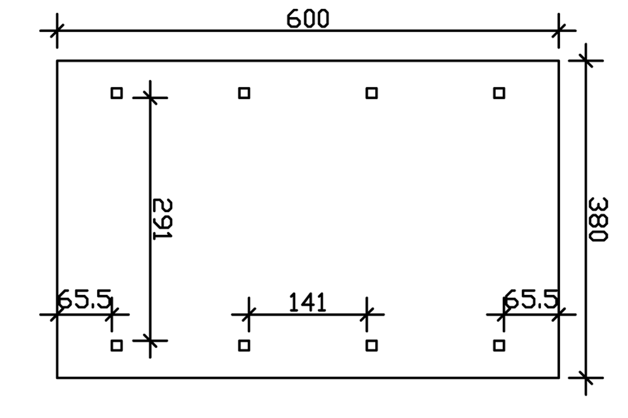 Přístřešek na auto WALLGAU 380 x 600 cm, zelená, červená šindele
