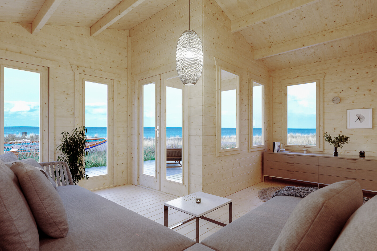 Gartenhaus Utrecht, 460 x 380 cm, natur