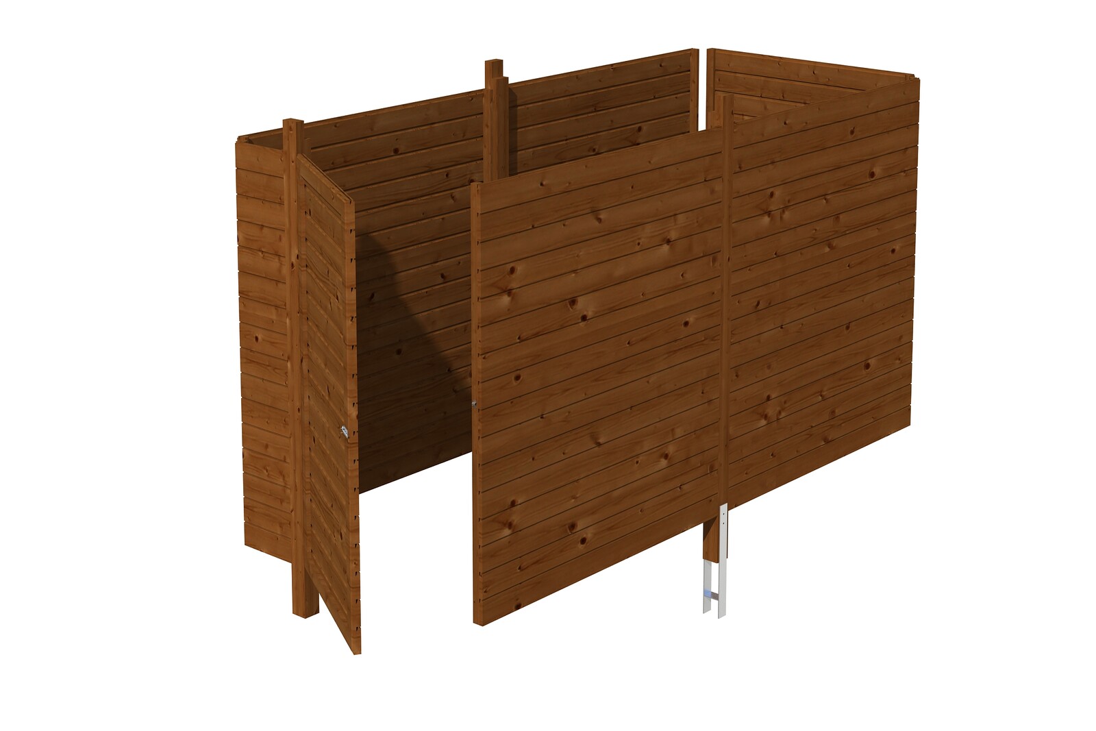 Abstellraum C3, 378x164cm, Profilschalung,  nussbaum