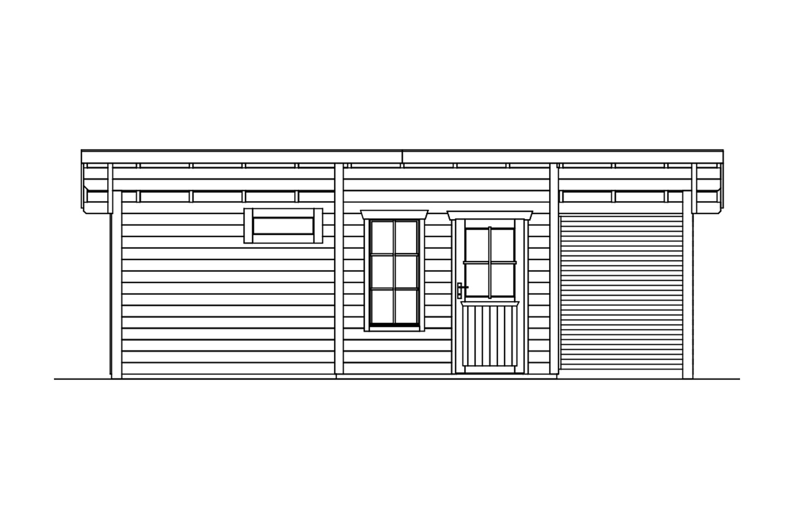 Gartenhaus Namur, 690 x 250 cm, natur