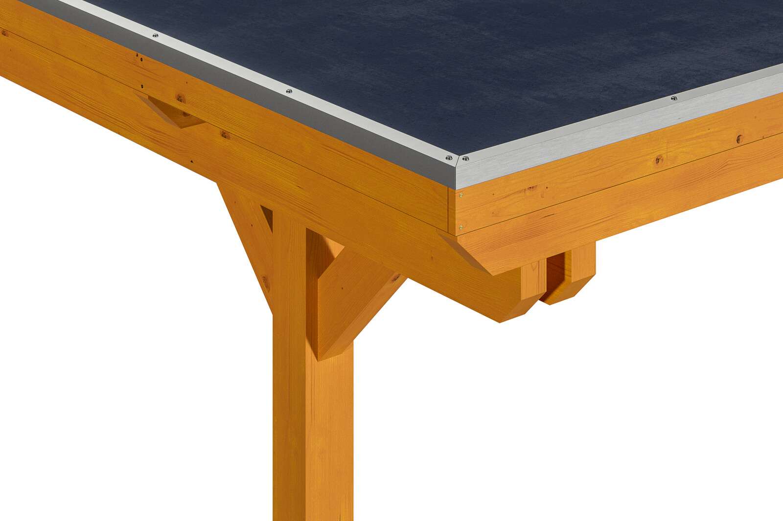 Carport Emsland 613 x 604 cm mit EPDM-Dach, eiche hell