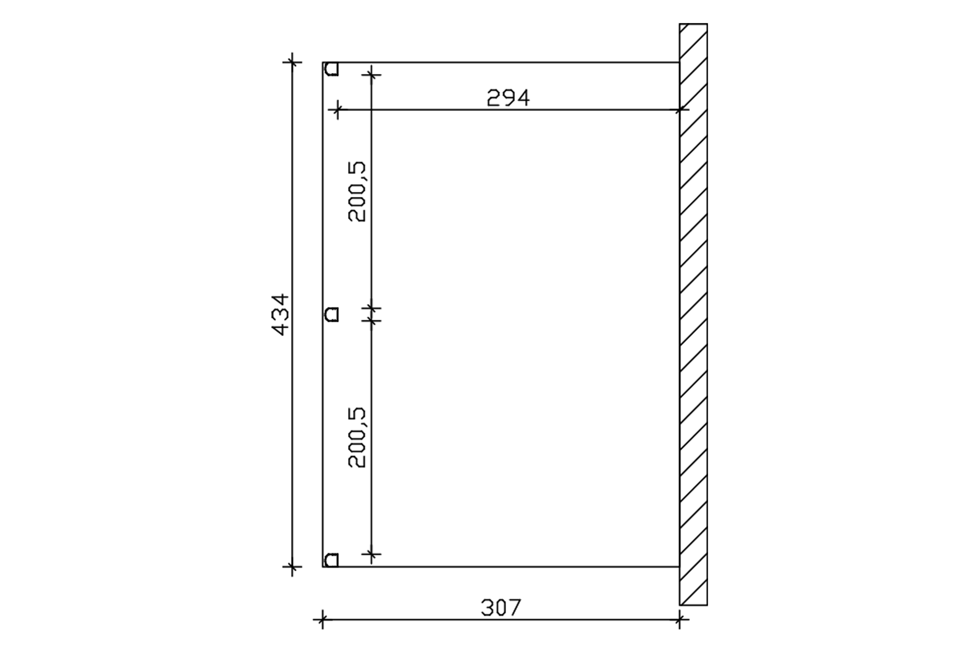 Terrassenüberdachung Garda 434 x 307 cm, Aluminium, weiß