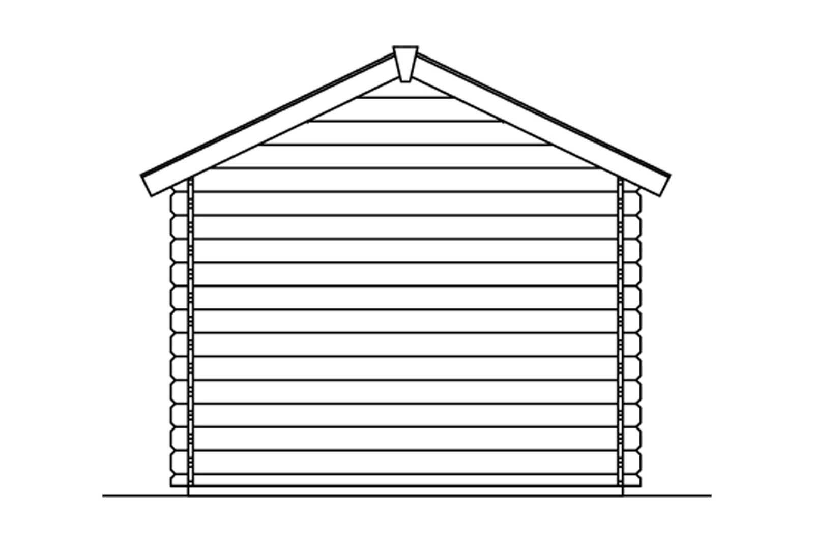 Gartenhaus Ibiza 250 x 200 cm, natur