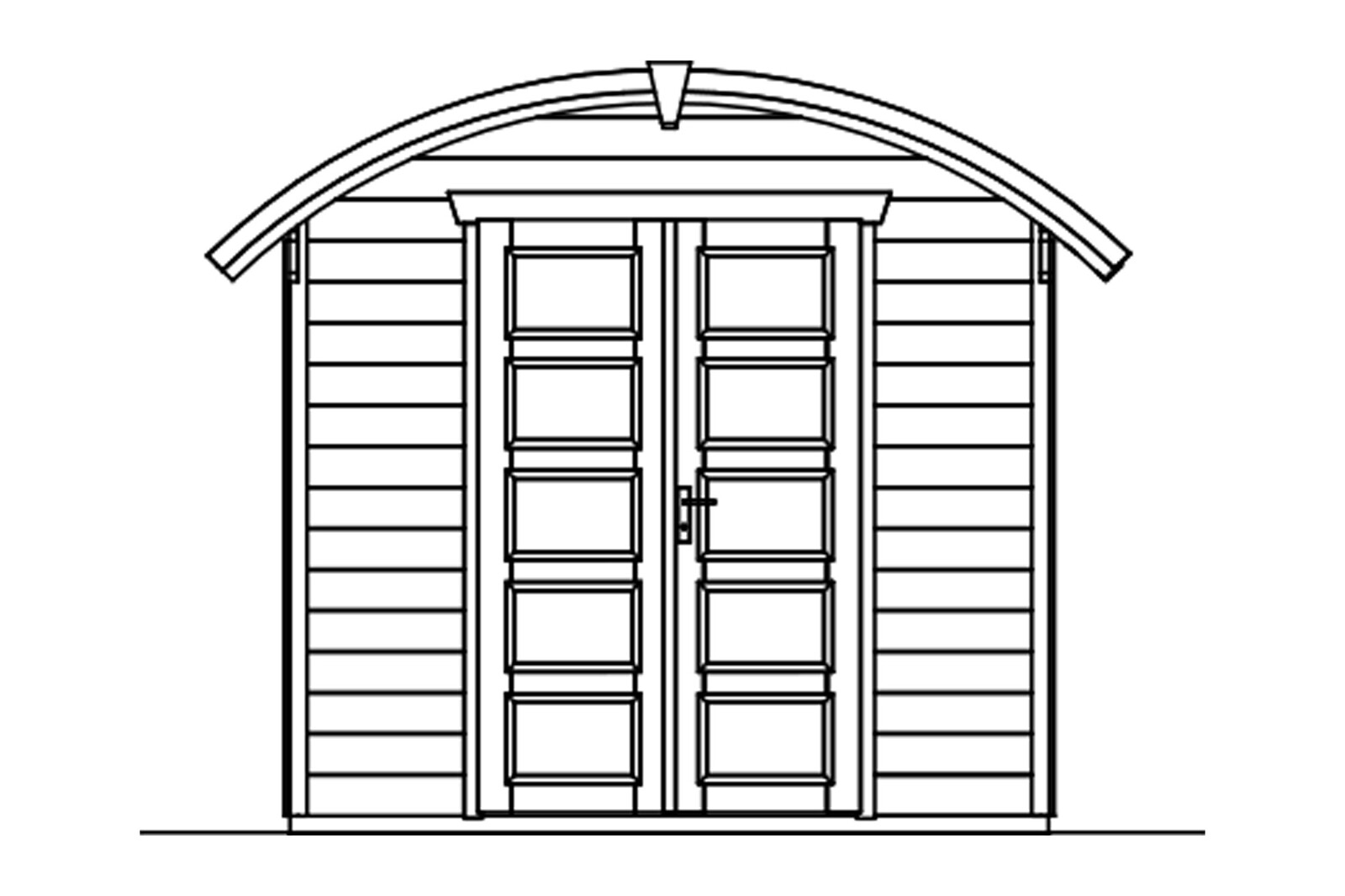Gartenhaus Delft, 250 x 250 cm, natur