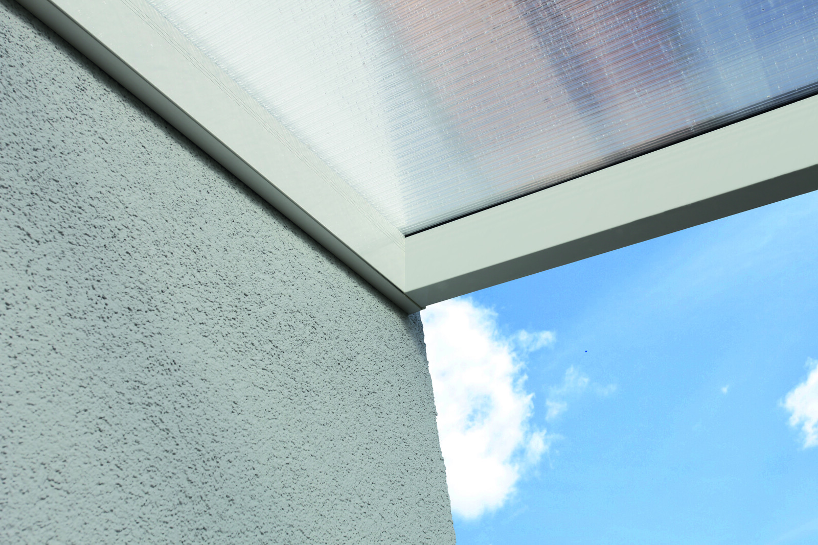 Terrassenüberdachung Garda 434 x 257 cm, Aluminium, weiß