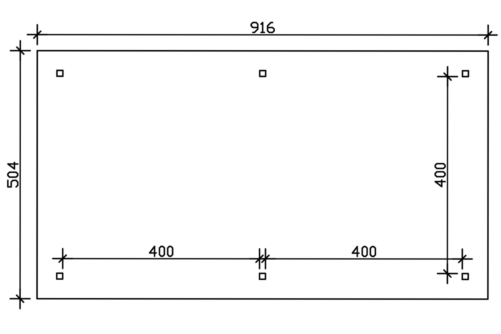 4hranný altán ORLEANS 3, 504 x 916 cm, barevně neošetřeno