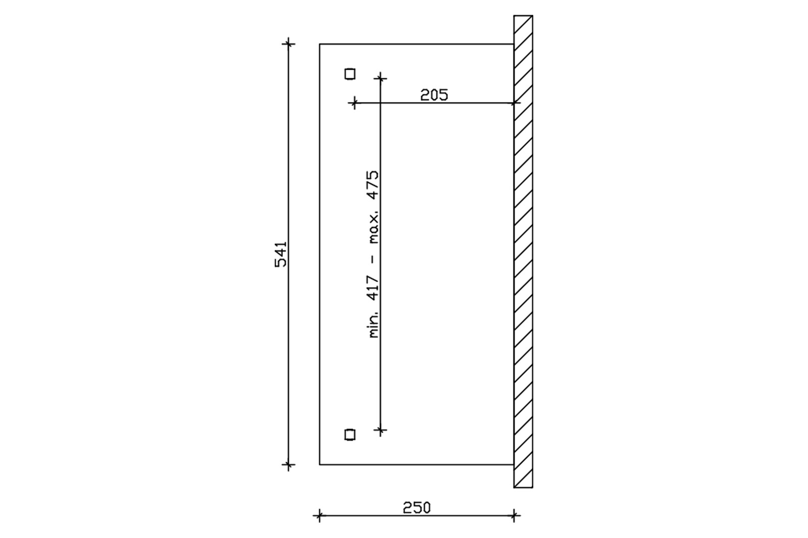 Terrassenüberdachung Ancona 541 x 250 cm, Leimholz, natur