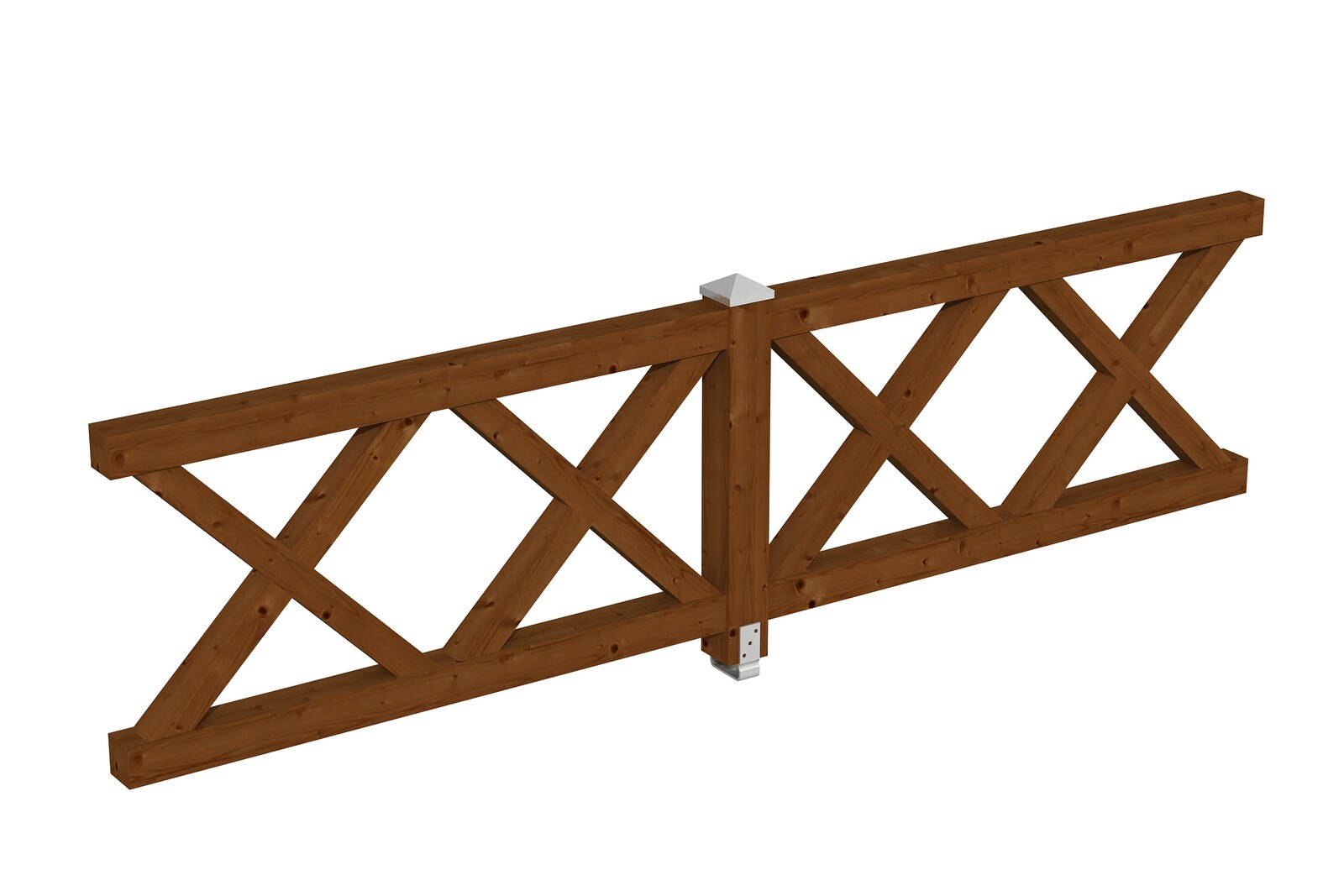 Pažení ondřejský kříž 335 x 84 cm, Smrk, lazura ořech