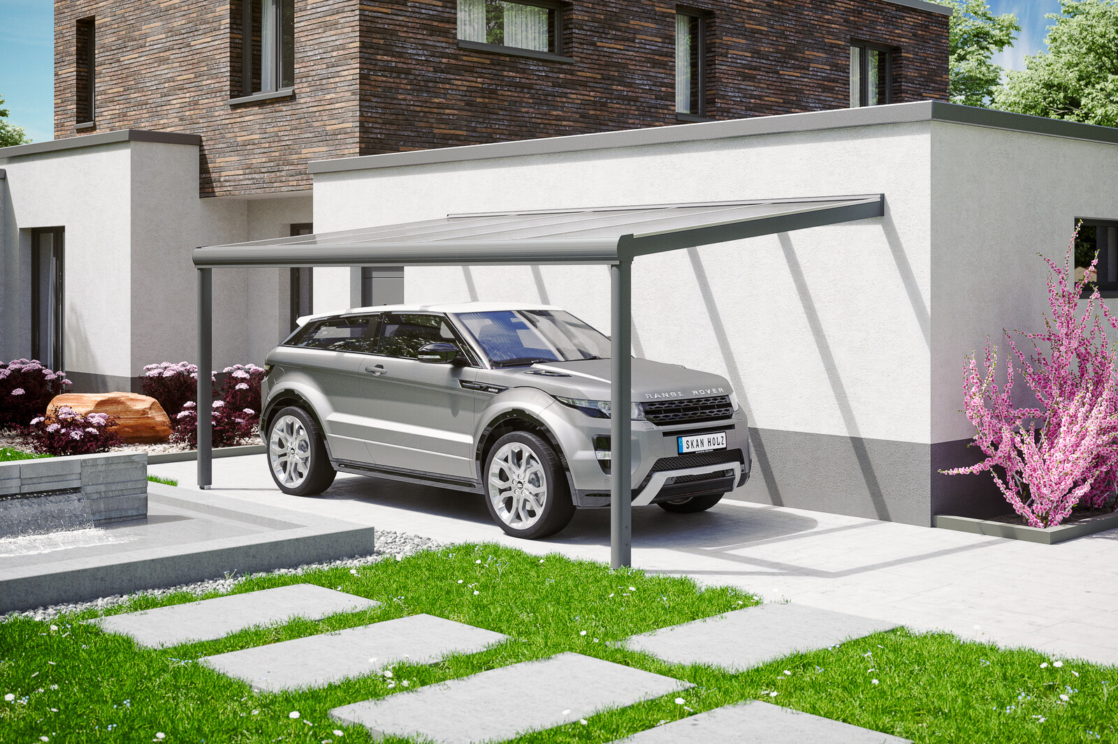 Terrassenüberdachung Genua 541 x 357 cm, Aluminium, anthrazit