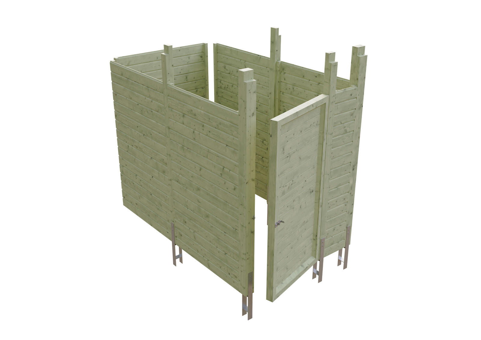 Abstellraum C7, 275x164cm, Profilschalung,  grün imprägniert