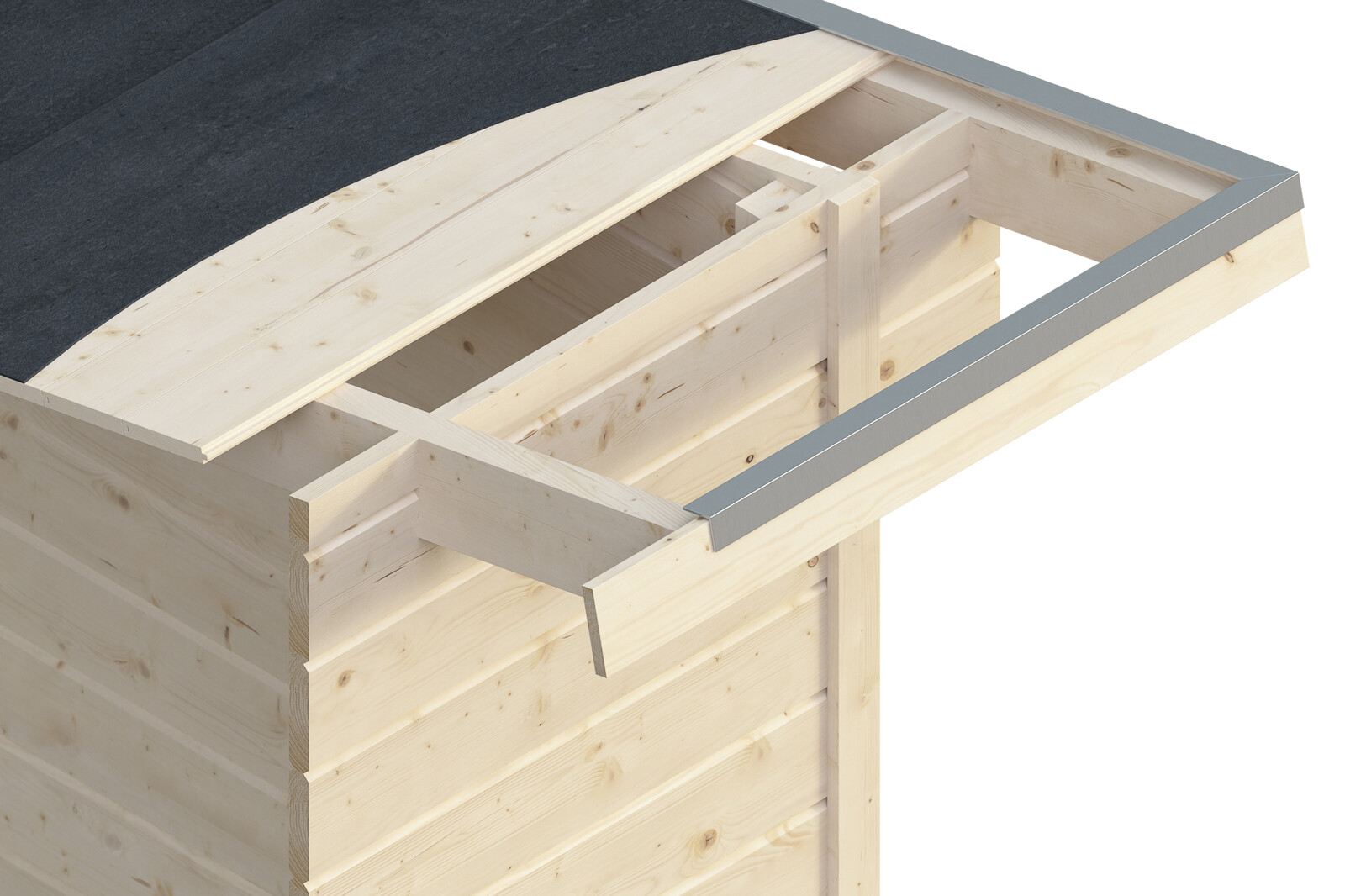 Abri de bûches OLE 300x250cm, 28mm, non traité