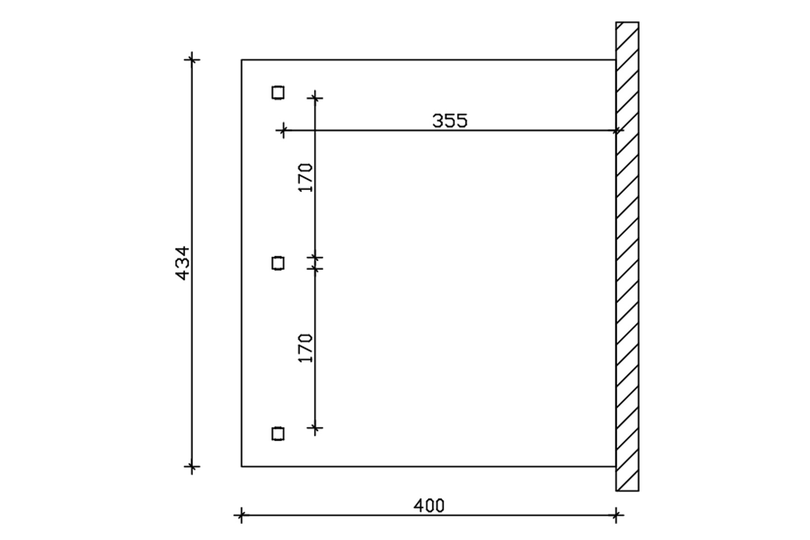 Terrassenüberdachung Andria 434 x 400 cm, Leimholz, natur