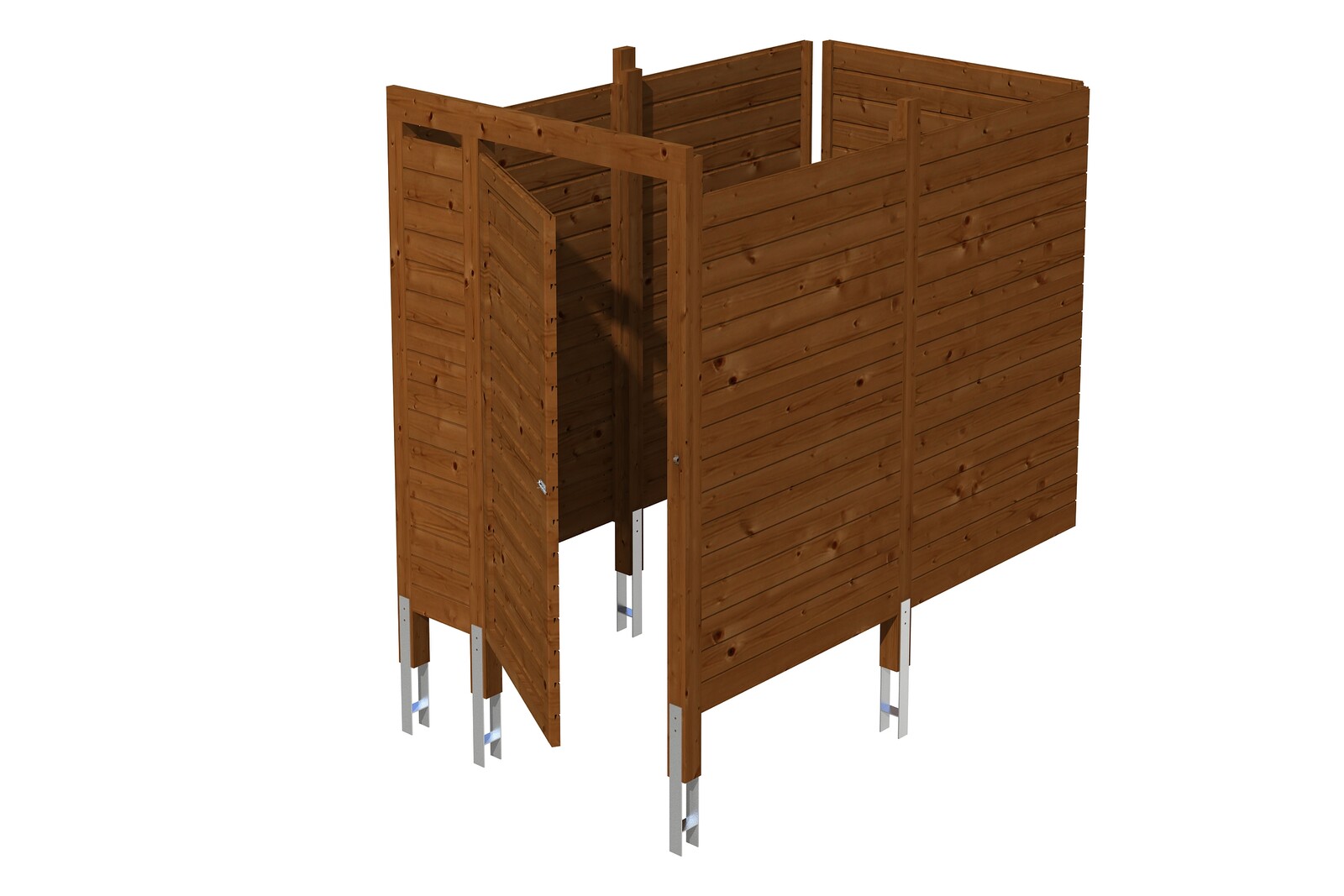 Abstellraum C7, 275x164cm, Profilschalung,  nussbaum