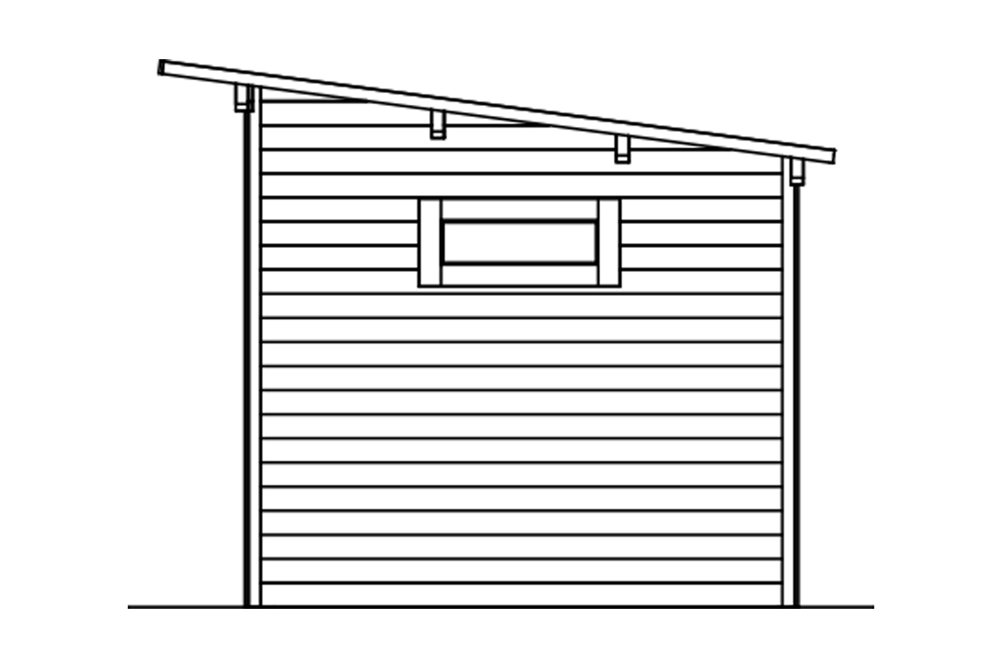 Unterstand Vimmerby, 370x250cm, natur