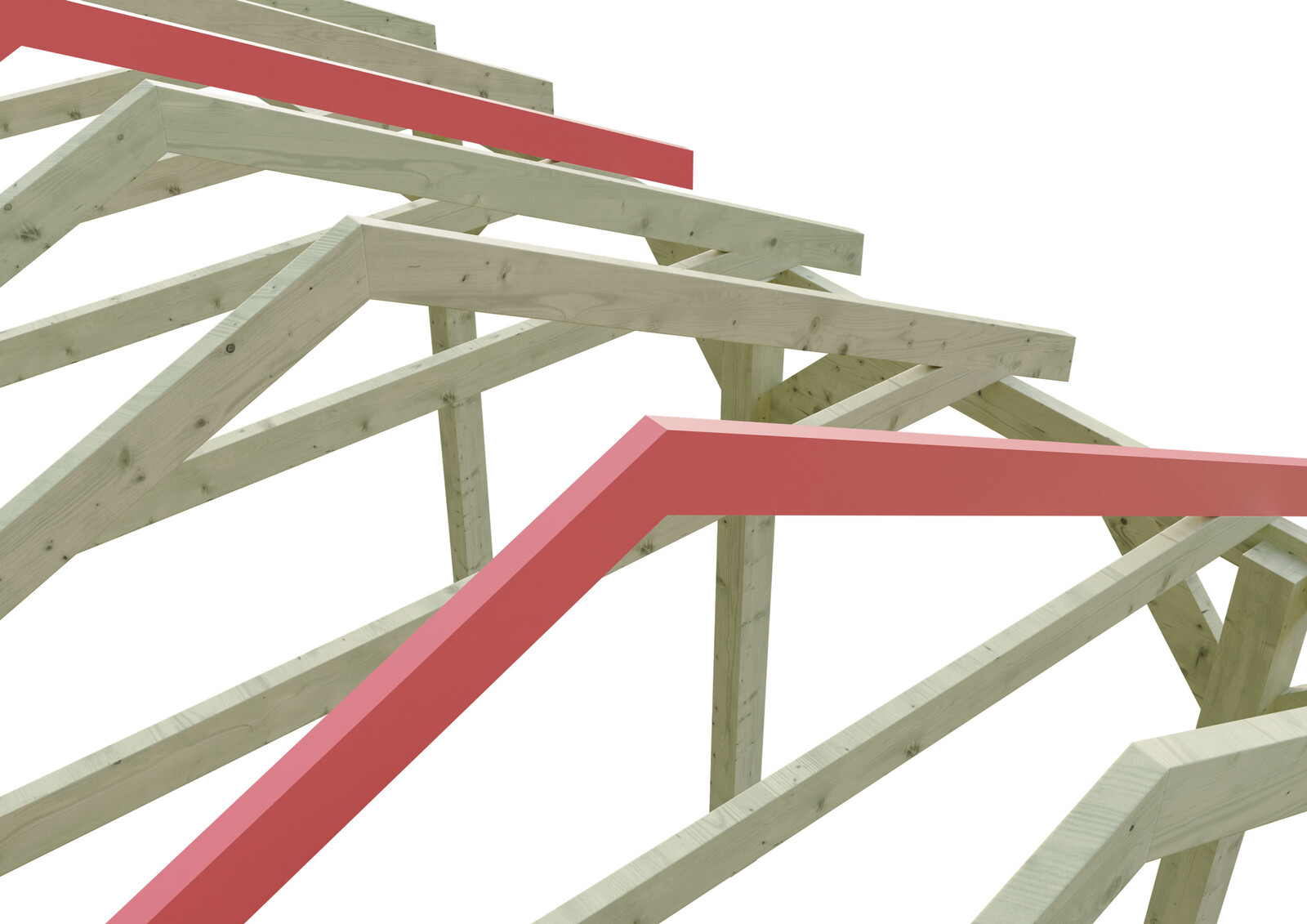 Schneelasterhöhung auf sk=1.90kN/m² für Carport,  grün imprägniert