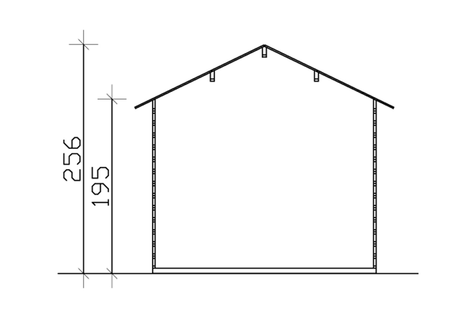 Gartenhaus Ibiza 250 x 200 cm, natur