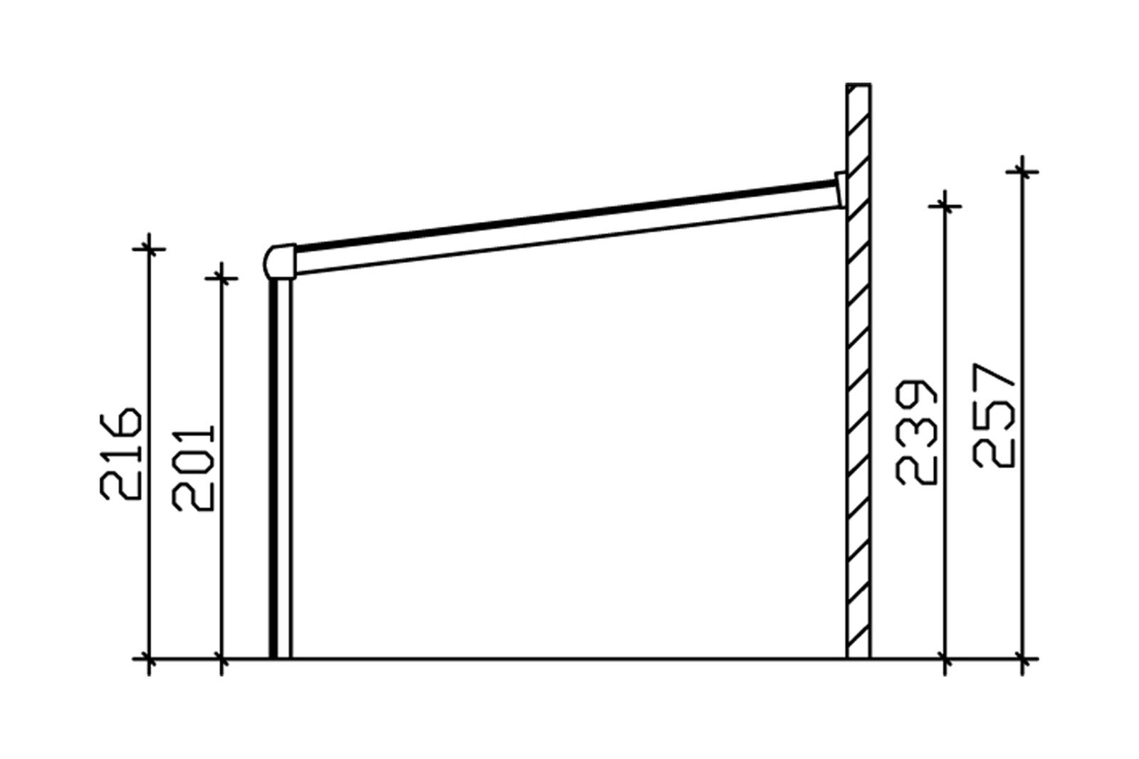 Terrassenüberdachung Monza 541 x 307 cm, Aluminium, anthrazit