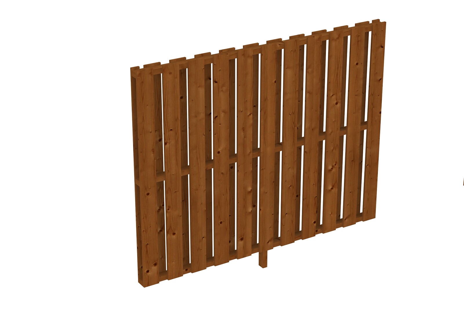 Seitenwand Deckelschalung 205 x 160 cm, Douglasie, nussbaum