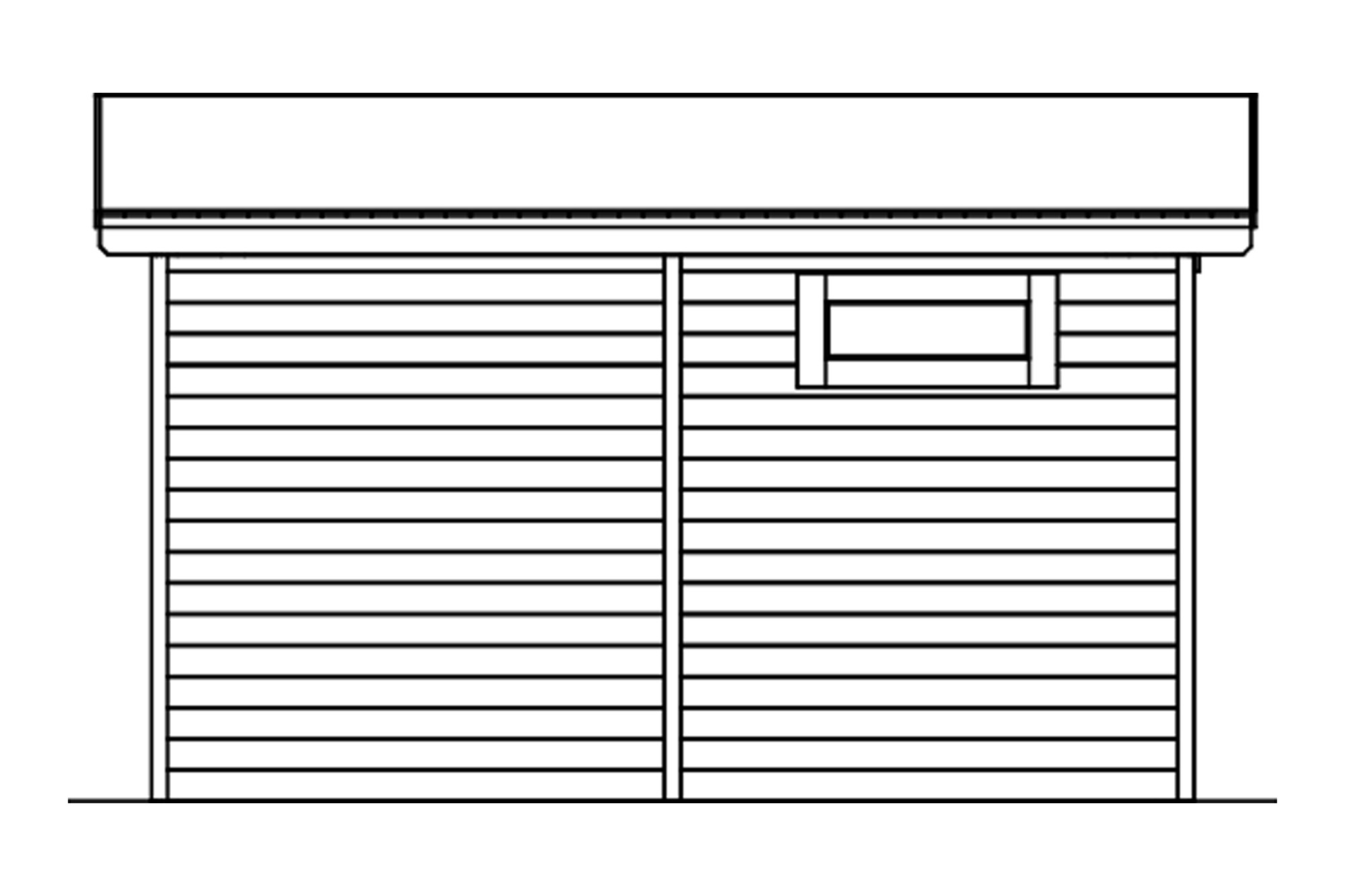 Unterstand Vimmerby, 370x250cm, natur