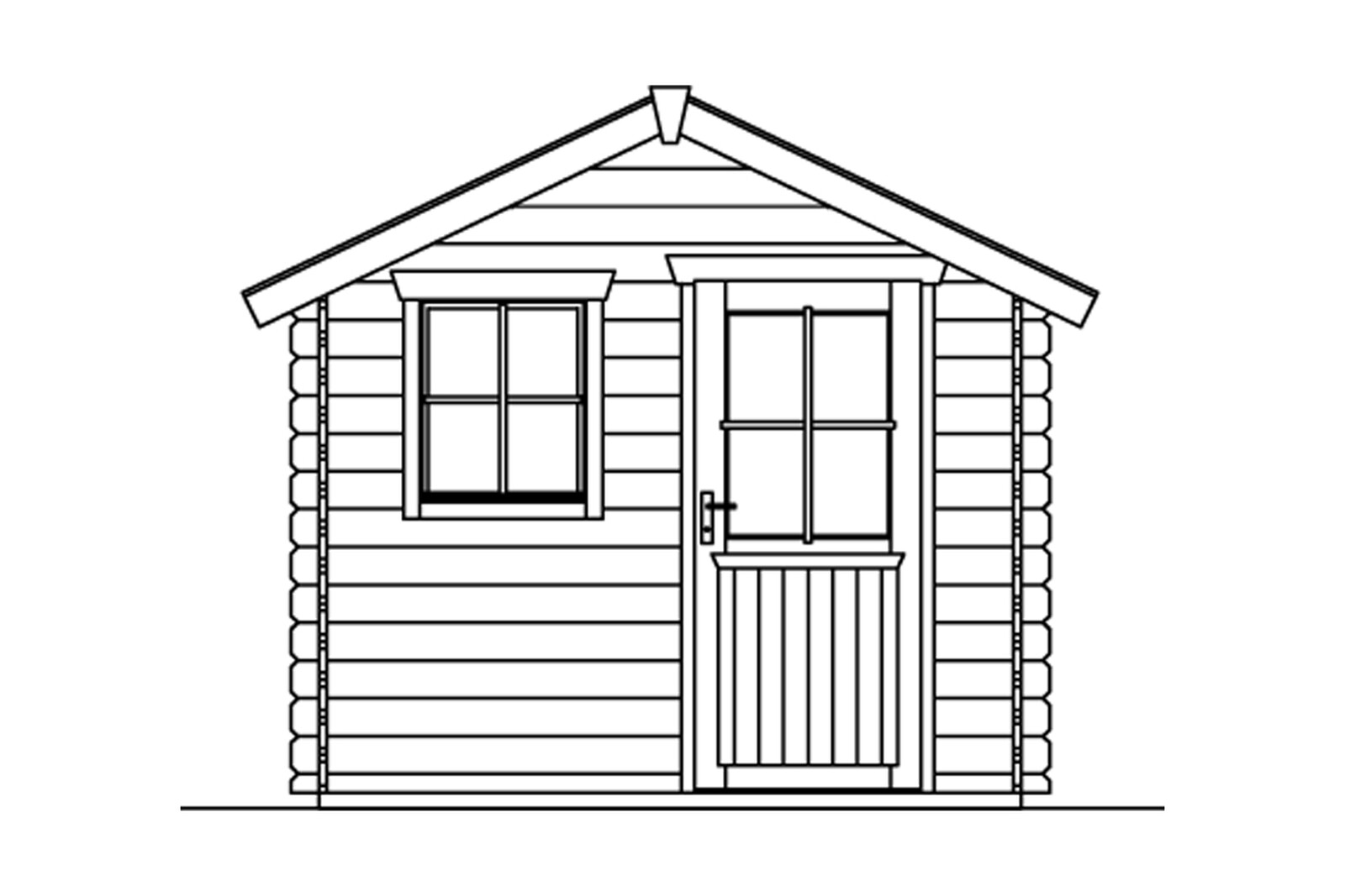 Gartenhaus Ibiza 250 x 200 cm, natur