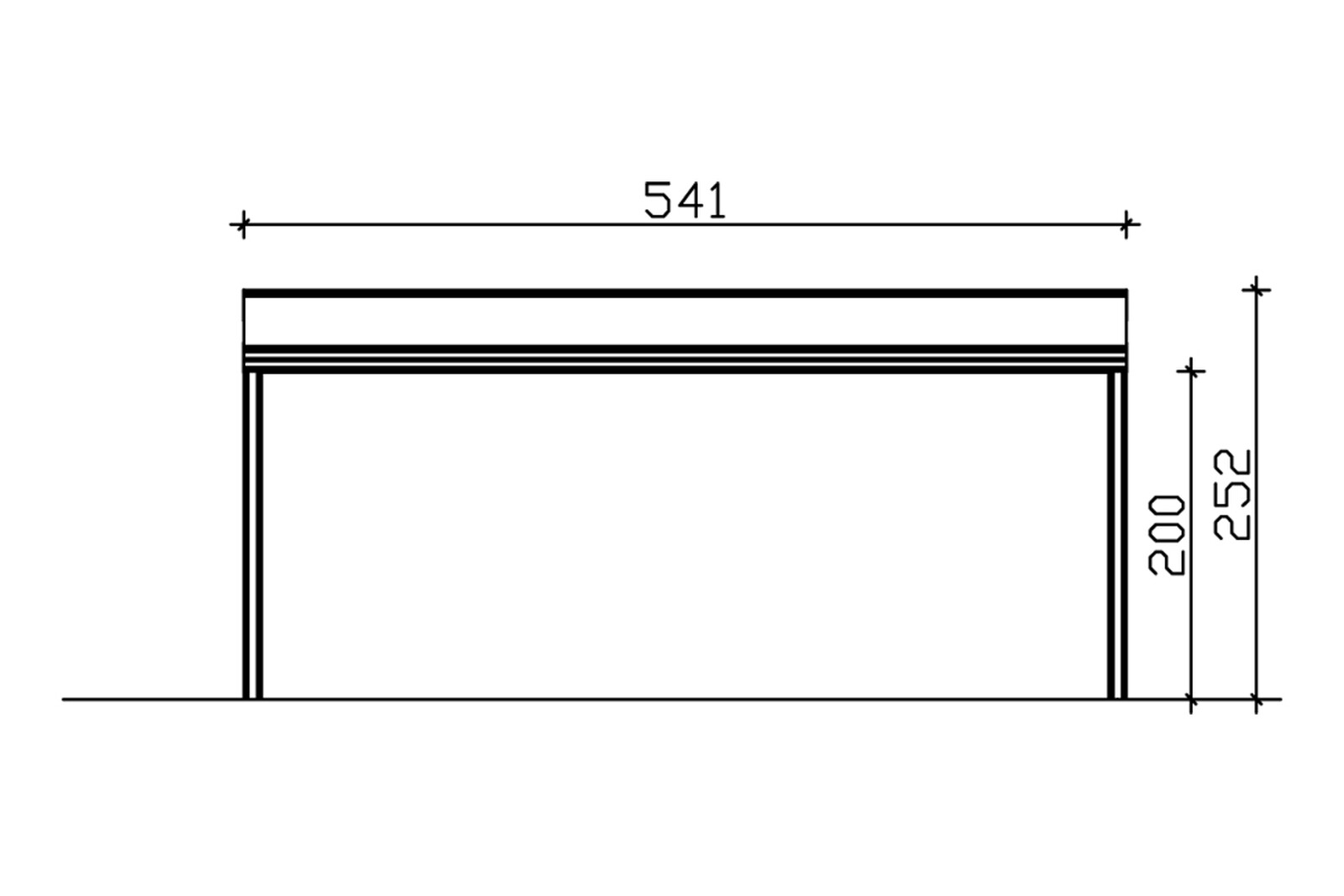 Terrassenüberdachung Modena 541 x 257 cm, Aluminium, weiß