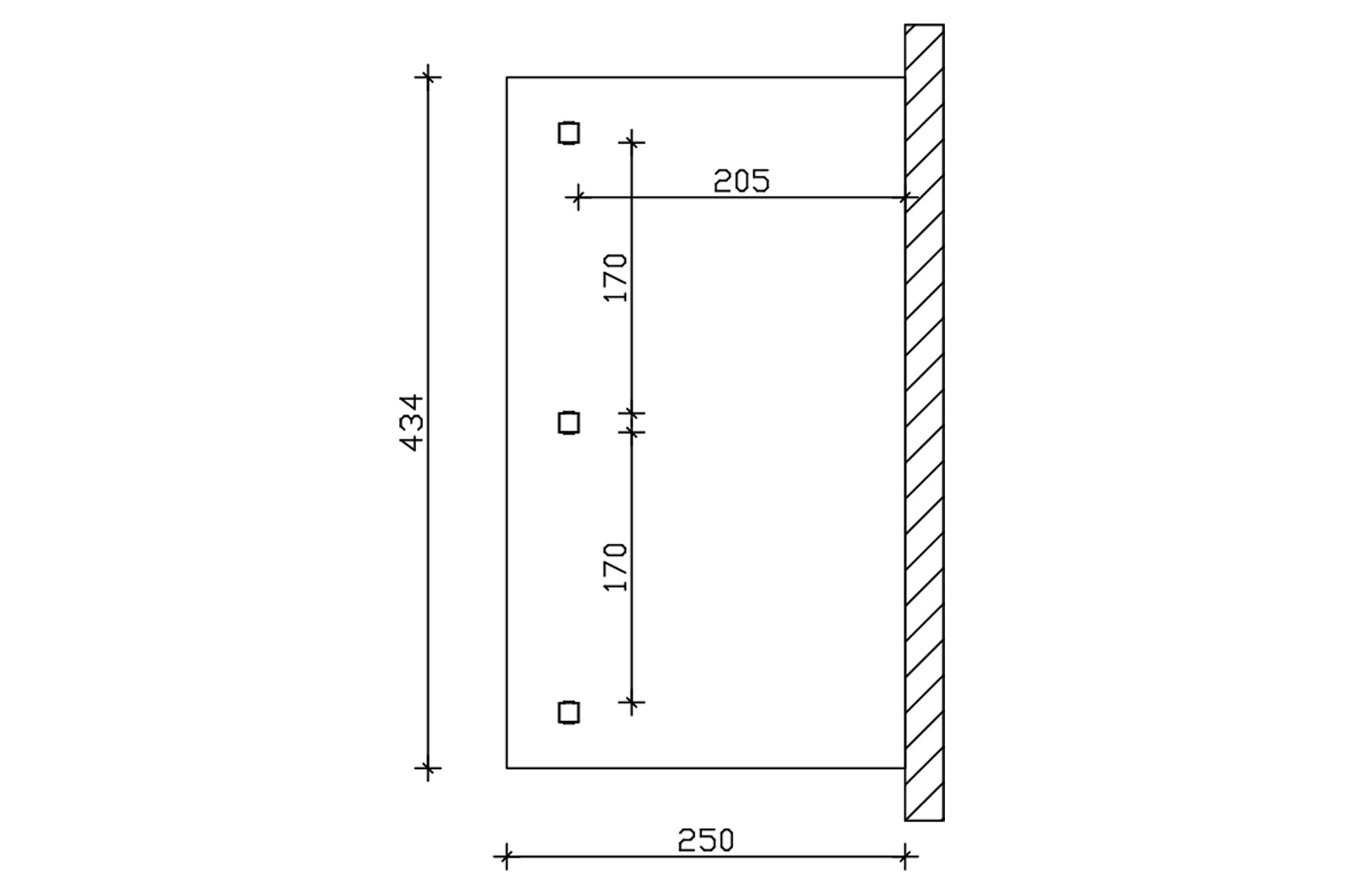 Terrassenüberdachung Rimini 434 x 250 cm, Douglasie, natur