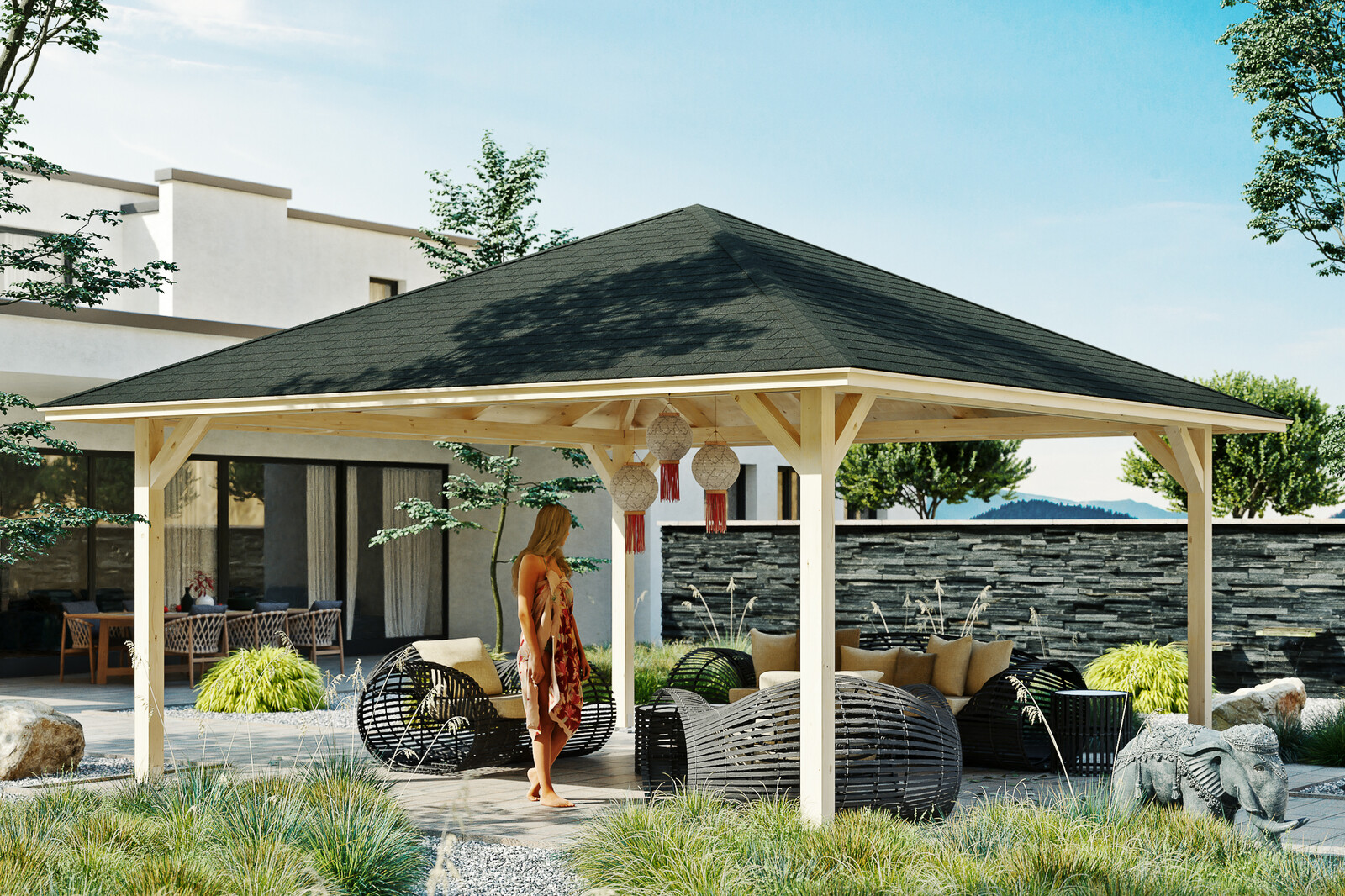 Pavillon Cannes 4, Leimholz, natur