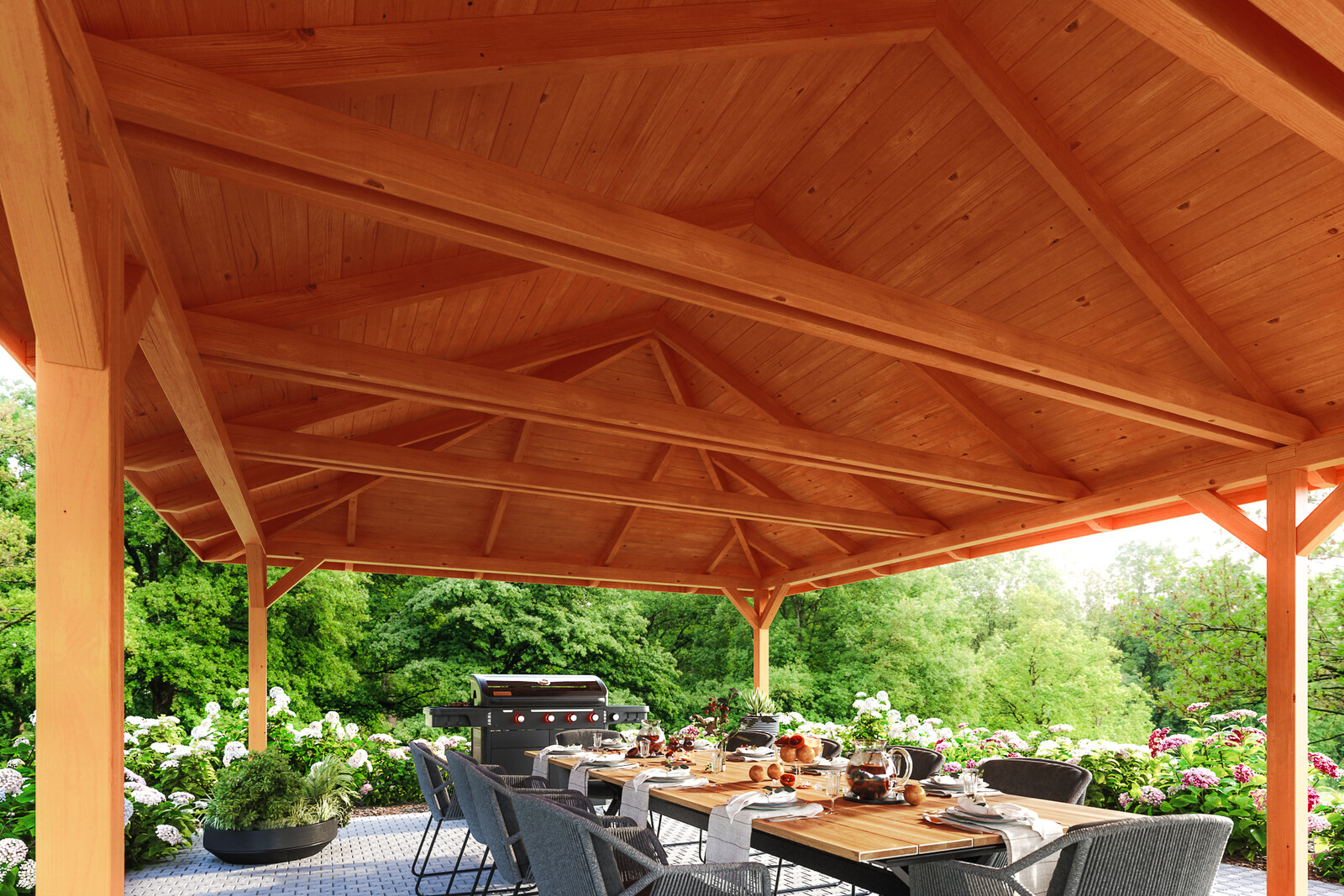 Pavillon Orleans 1, Leimholz, eiche hell