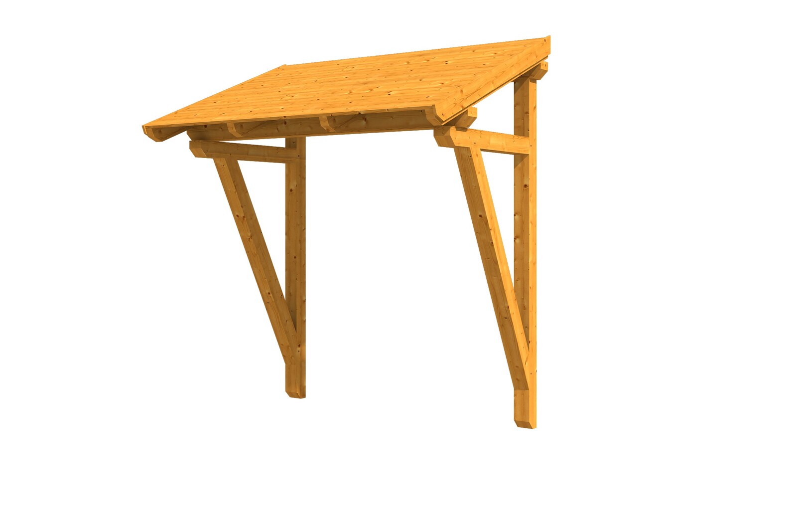 Vordach Paderborn Typ 2, 242 x 156 cm, eiche hell