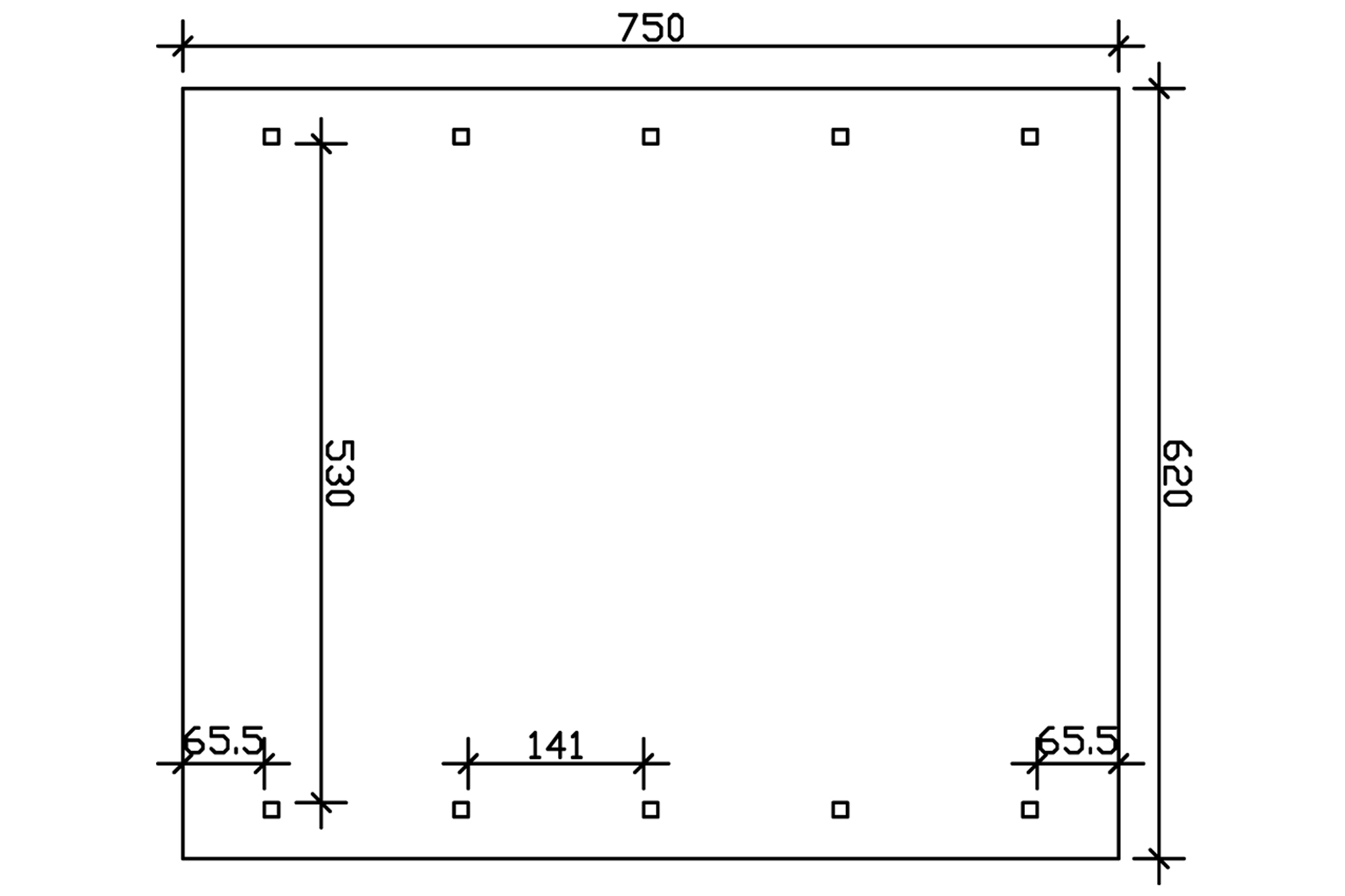 Carport Wallgau 620 x 750 cm, schwarze Schindeln