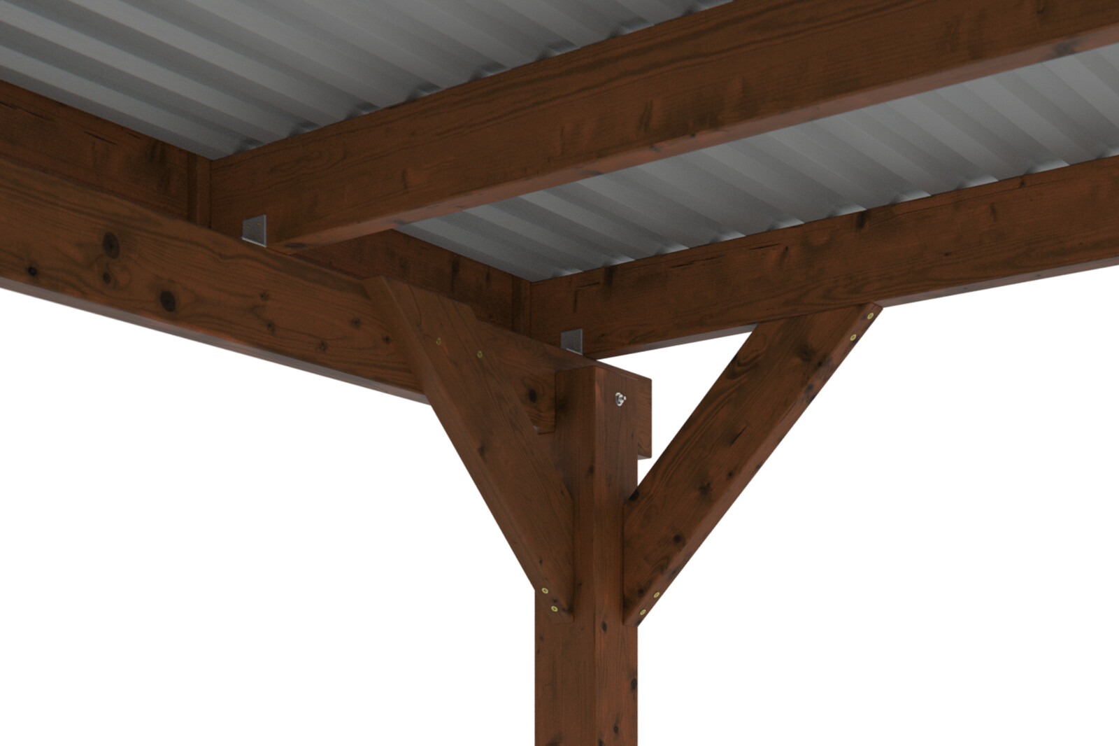 Carport Friesland Set 3, 557 x 555 cm, nussbaum