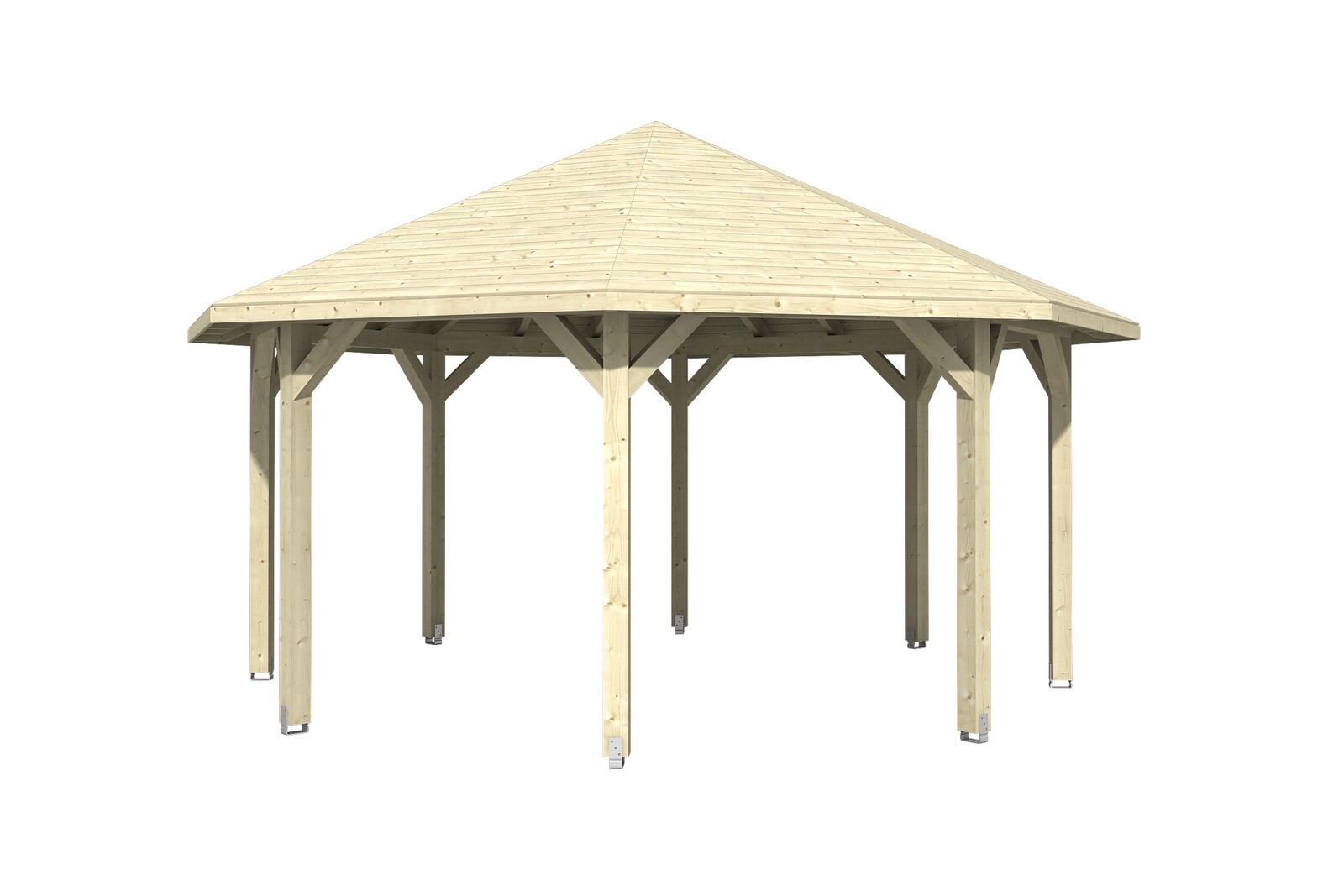 Pavillon Nice 3, Leimholz, natur