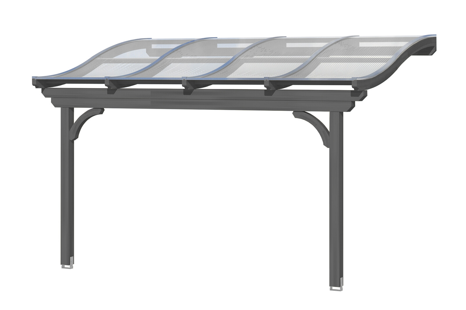 Terrassenüberdachung Verona 434 x 239 cm, Leimholz, schiefergrau