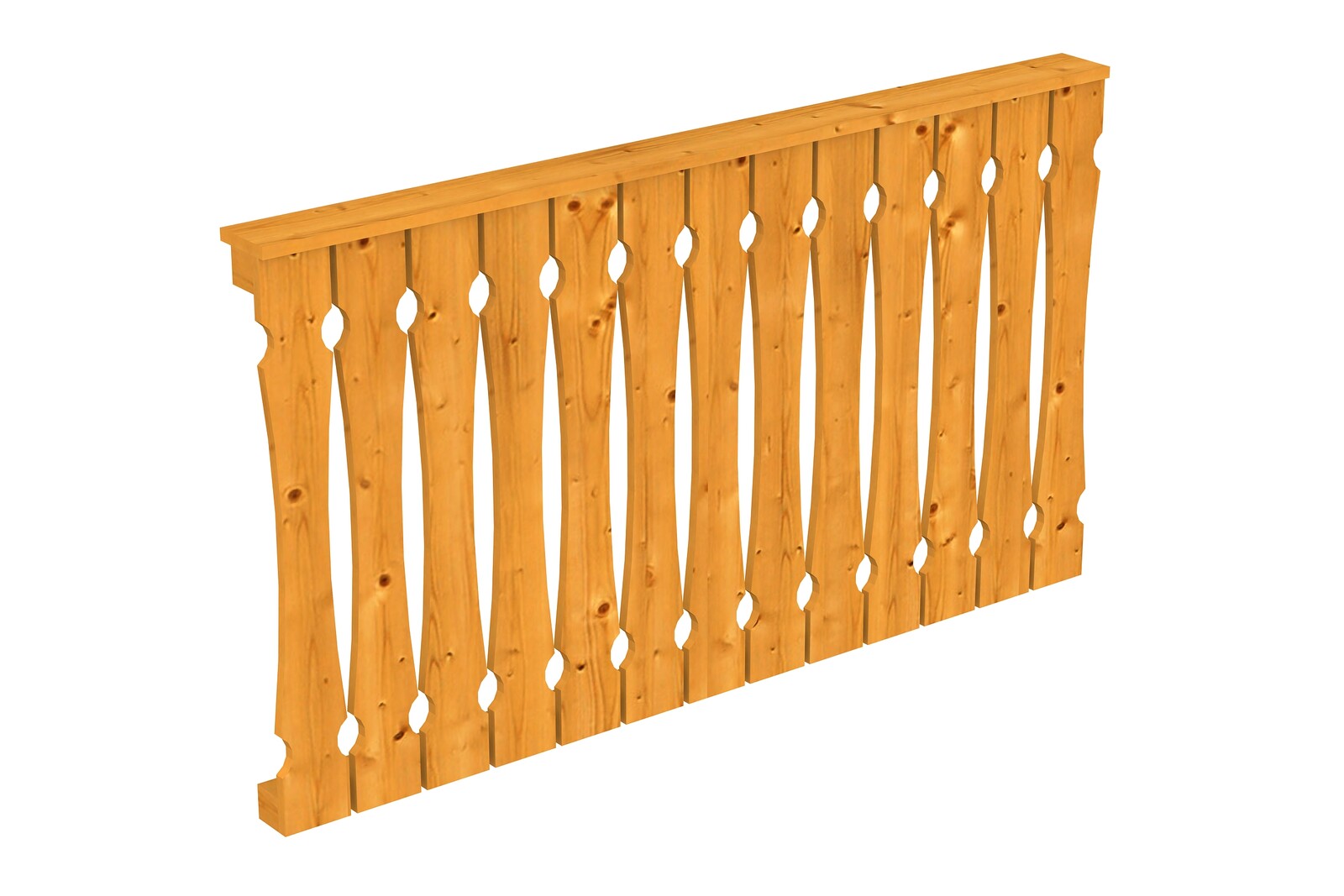 Brüstung Balkonschalung 170 x 96 cm, Fichte, eiche hell