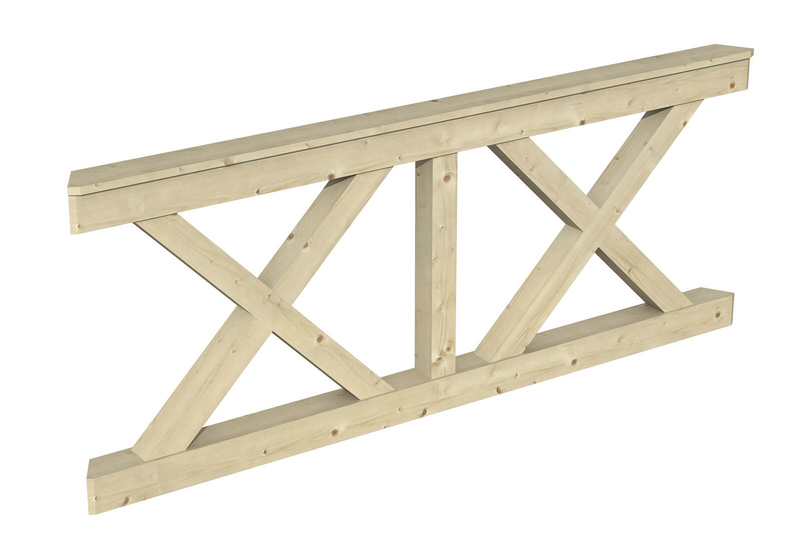 Balustrade St.Andrew`s cross 210 x 84 cm, Nice 4, untreated